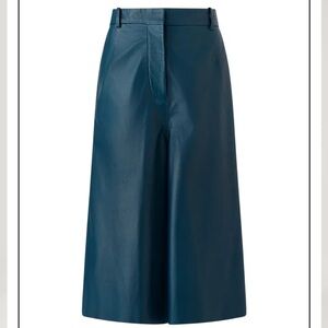 JOSEPH Nappa Leather Teresa Shorts Bermuda Culottes Lambskin Size 34 US Size 2